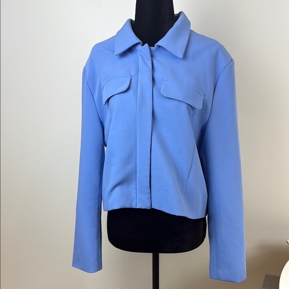 AUTRES FILLES Blue Blazer Crop Size XL